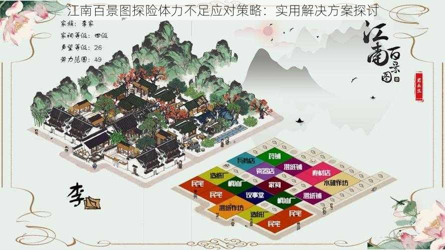 江南百景图探险体力不足应对策略：实用解决方案探讨