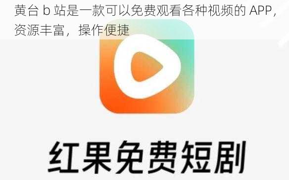 黄台 b 站是一款可以免费观看各种视频的 APP，资源丰富，操作便捷